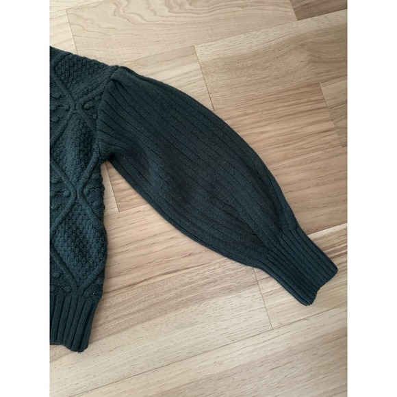 Splendid Leonie Bobble Sweater Balloon Sleeves Speckle Green Size XS Cotton Wool - Picture 12 of 12